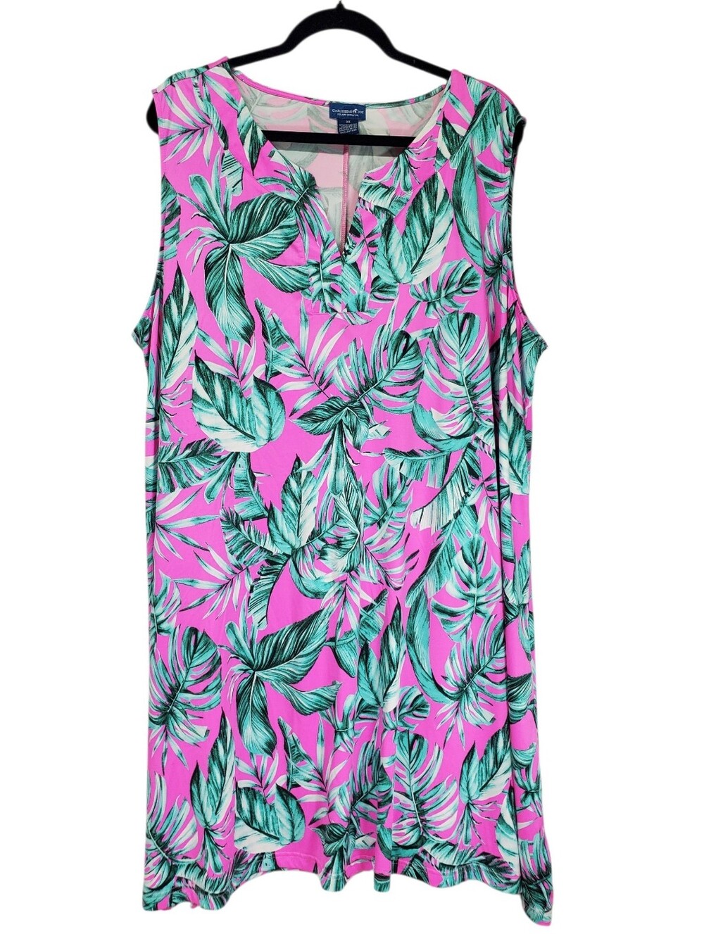 Preppy Tropical Split Leaf Palm Print 3X Carribean Joe Island Supply Company